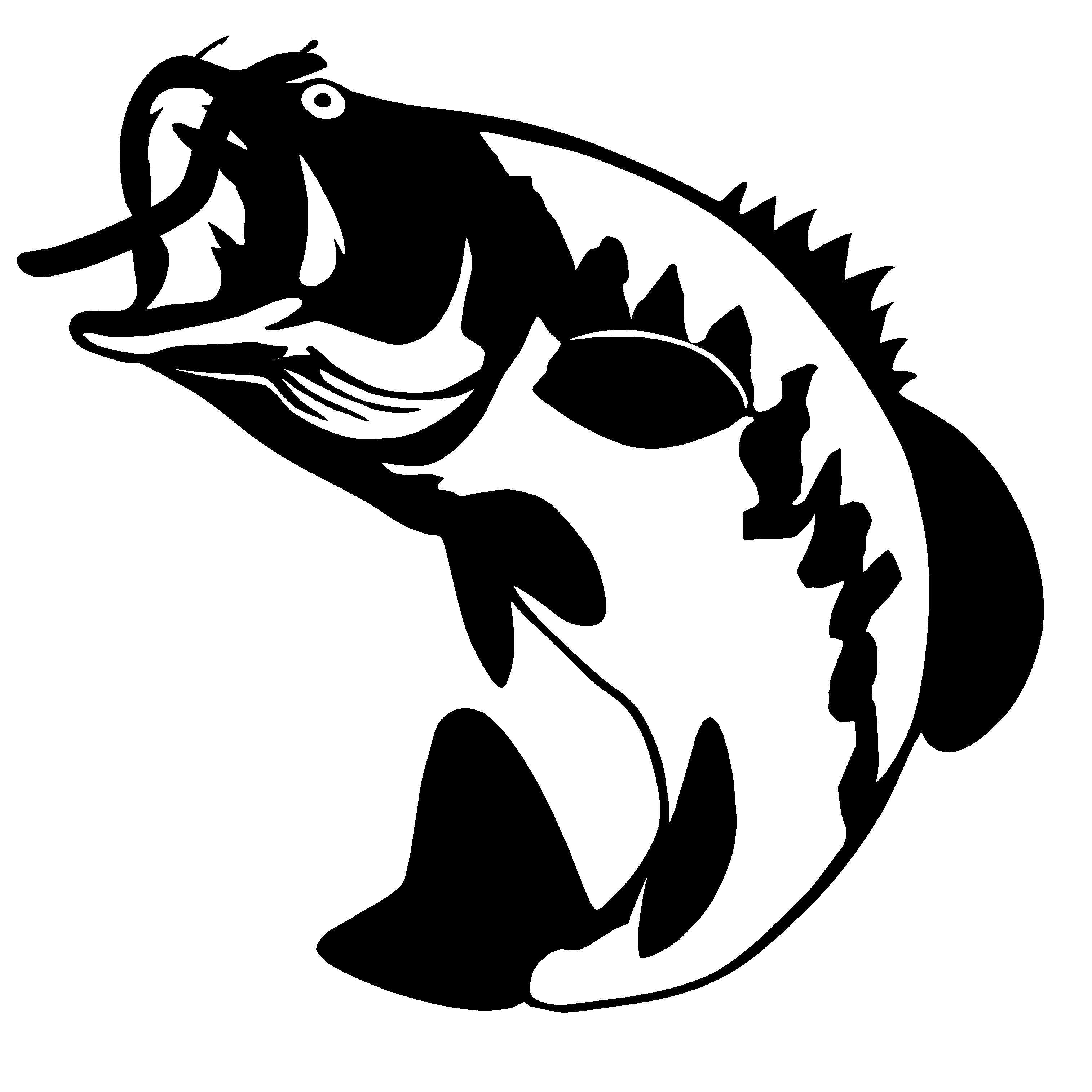 Bass Fishing Decal Bass Fishing Sticker Waterfowldecals