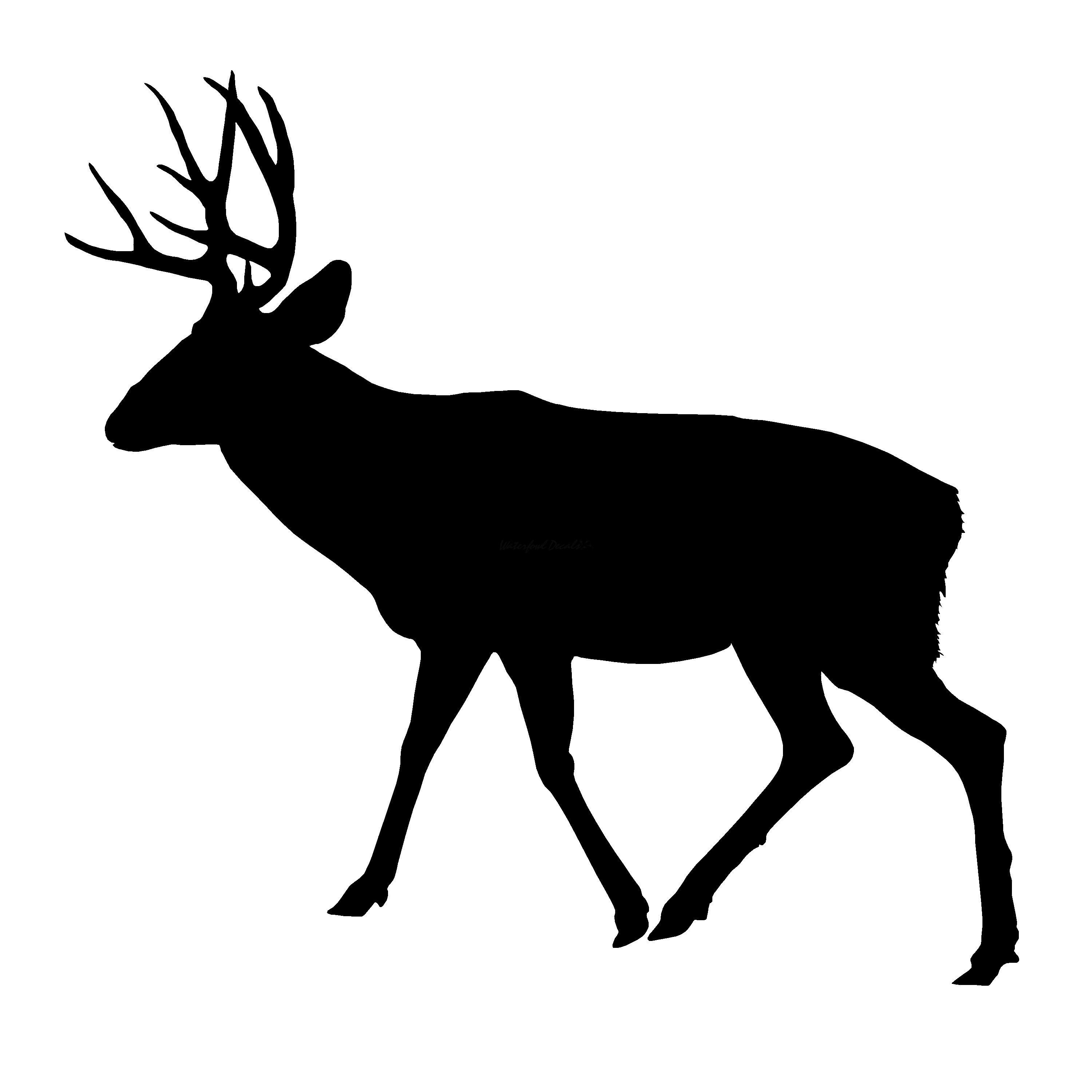 Whitetail Deer Deer Buck Hunting Profile Sticker WaterfowlDecals Com   1202a 1 