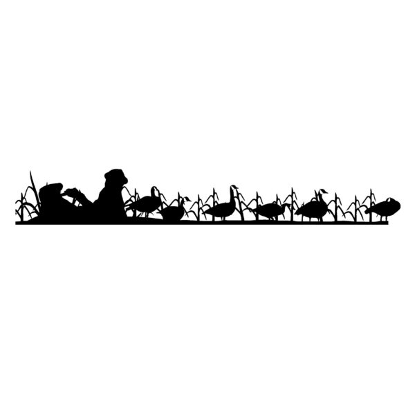 Hunter Layout 2 with Decoys Decal - Hunting Sticker - 2032