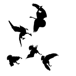 Geese Getting Shot Trailer Decal Wall Decal - 2034 T-24