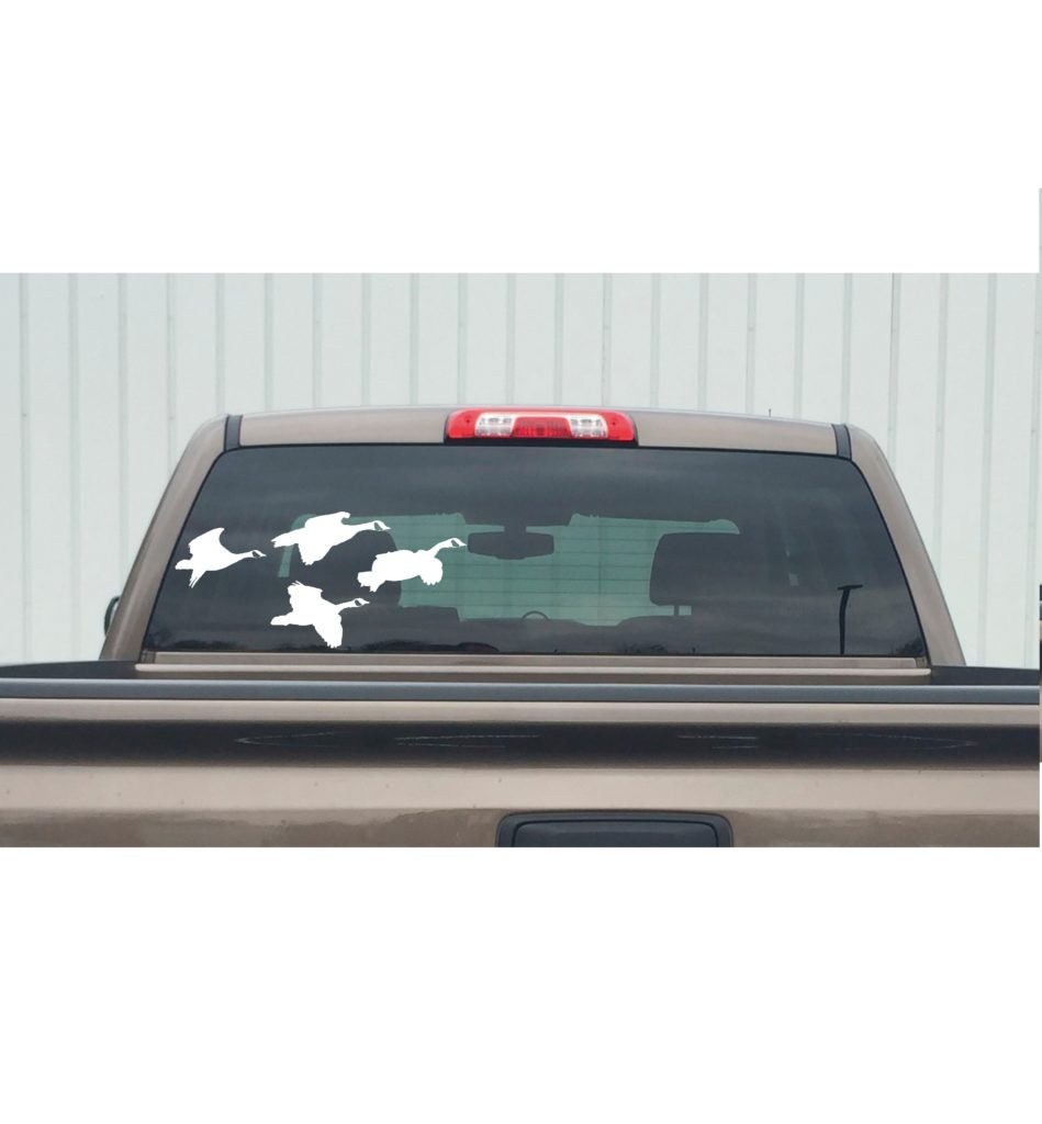 Canada Geese From The Side Goose Hunting Decal Sticker 2038