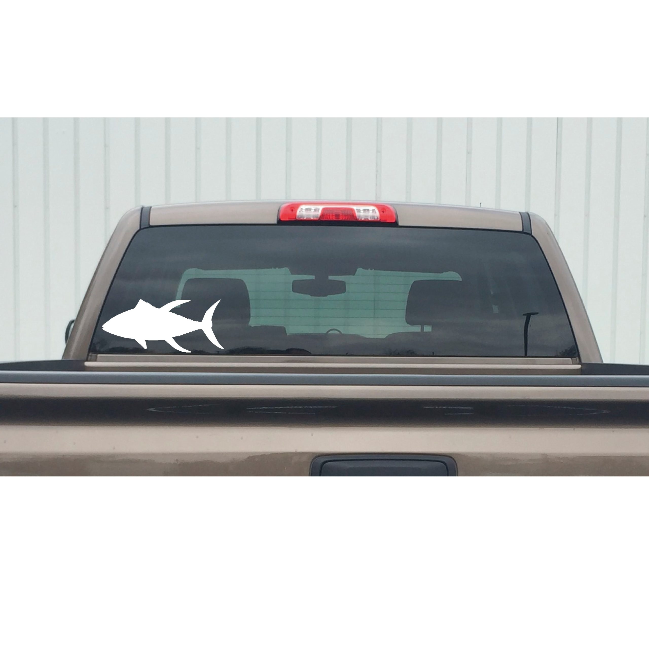 Tuna Fishing Decal - Tuna Fishing Sticker - 2203 | Medium | silver-metalic