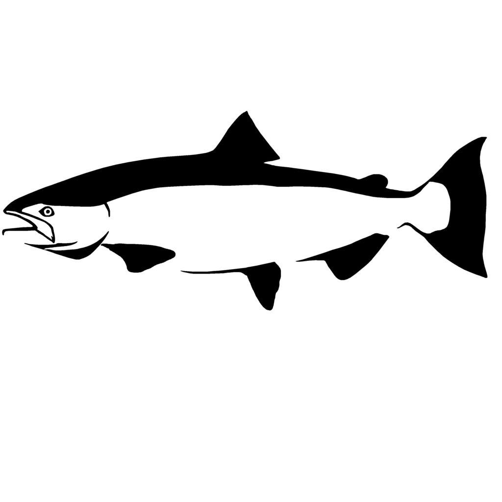 8" Camouflage fish on fisherman salmon fishing sticker camo print decal 