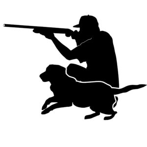 Hunting Labrador Retriever w/Male Gunner Decal