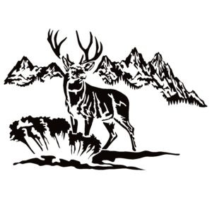 Size Matters Deer Skull Antler Decal - Dead Head Decal - 1258 ...