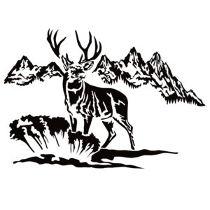 Deer Hunting Scene Sticker - 1203