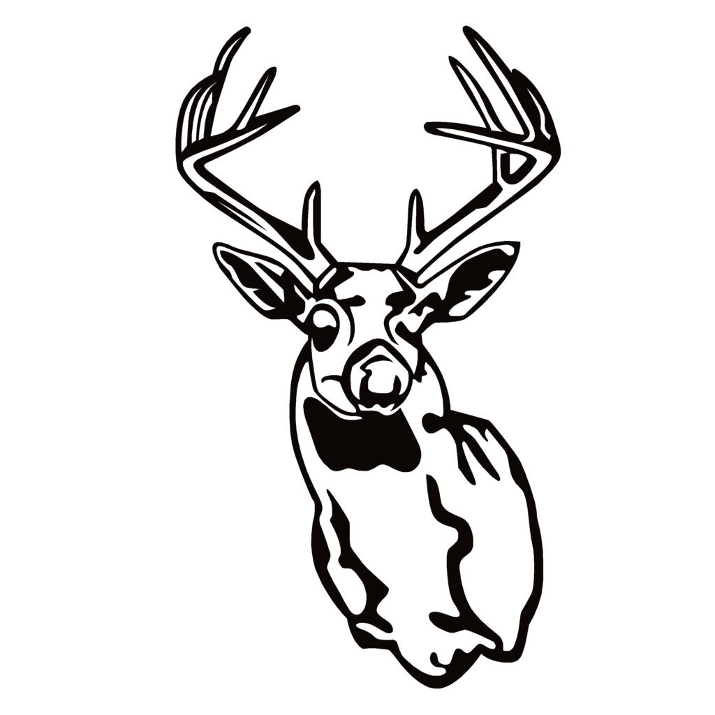 Deer Profile Hunting Decal - Deer Profile Hunting Sticker - 1205