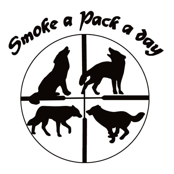 Smoke a Pack a Day Coyote Hunting Decal Hunting Sticker 1206