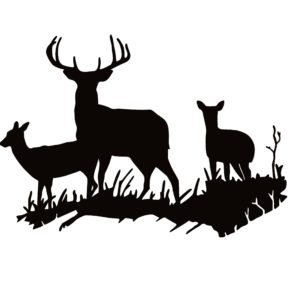 Buck and Does Deer Hunting Sticker -1210