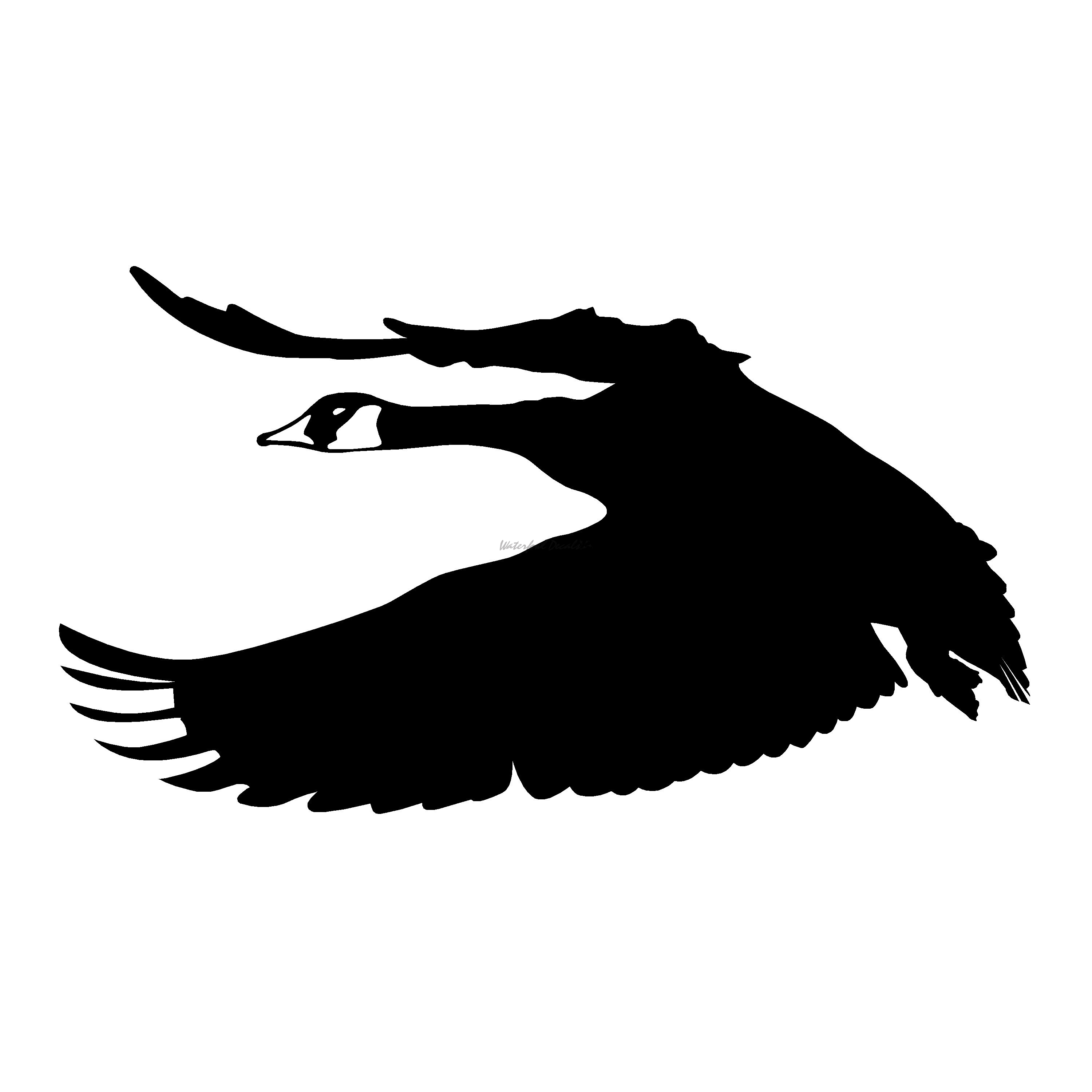 Goose Flying Decal - Flying Goose Sticker - 1225 - Waterfowldecals