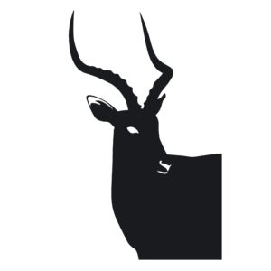 Impala Buck Decal - African Plains Game Decal - 1240