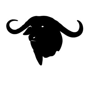 Cape Buffalo Head Decal - African Plains Game Decal - 1249