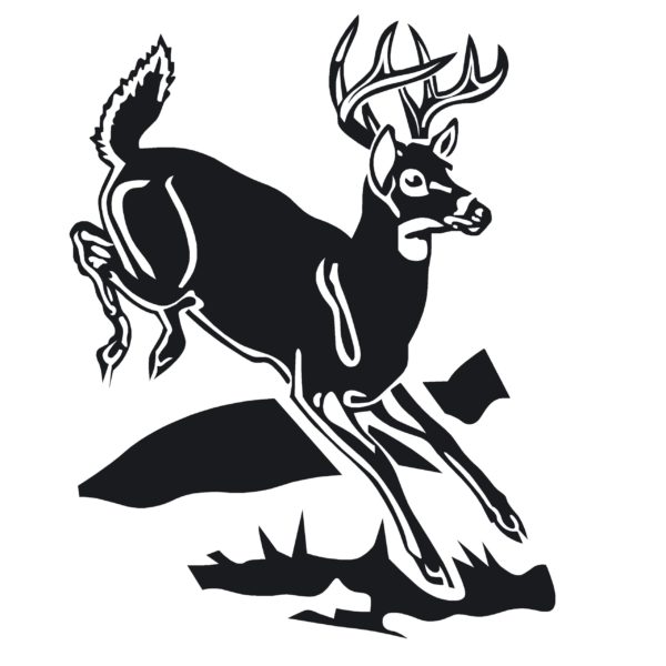 Whitetail Deer Jumping Hunting Decal