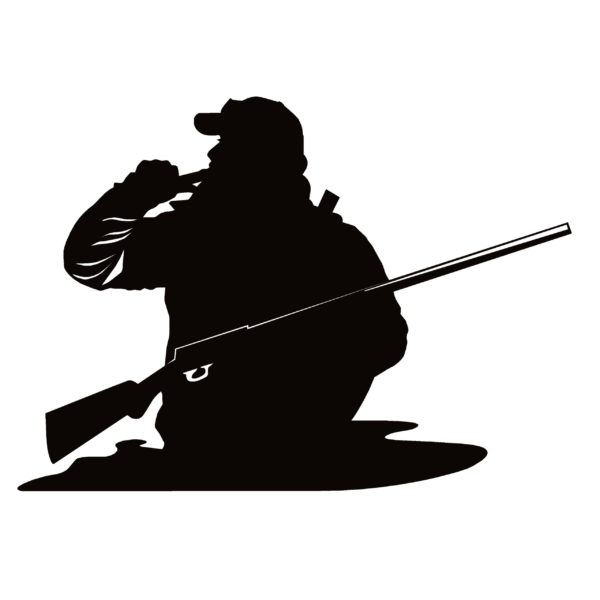 Duck Hunter in the Water Duck Hunting Decal