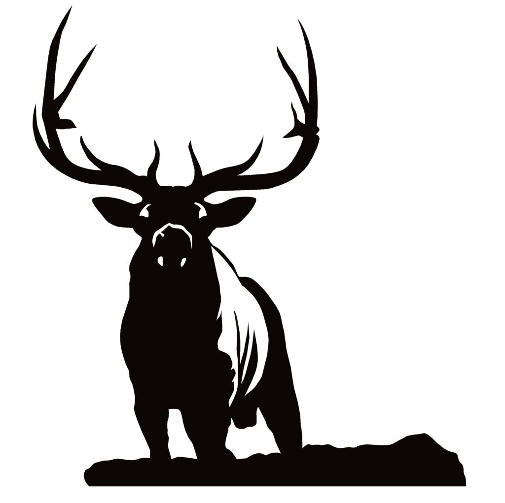 Bull Elk Standing Hunting Decal Bull Elk Standing Hunting Sticker 7107