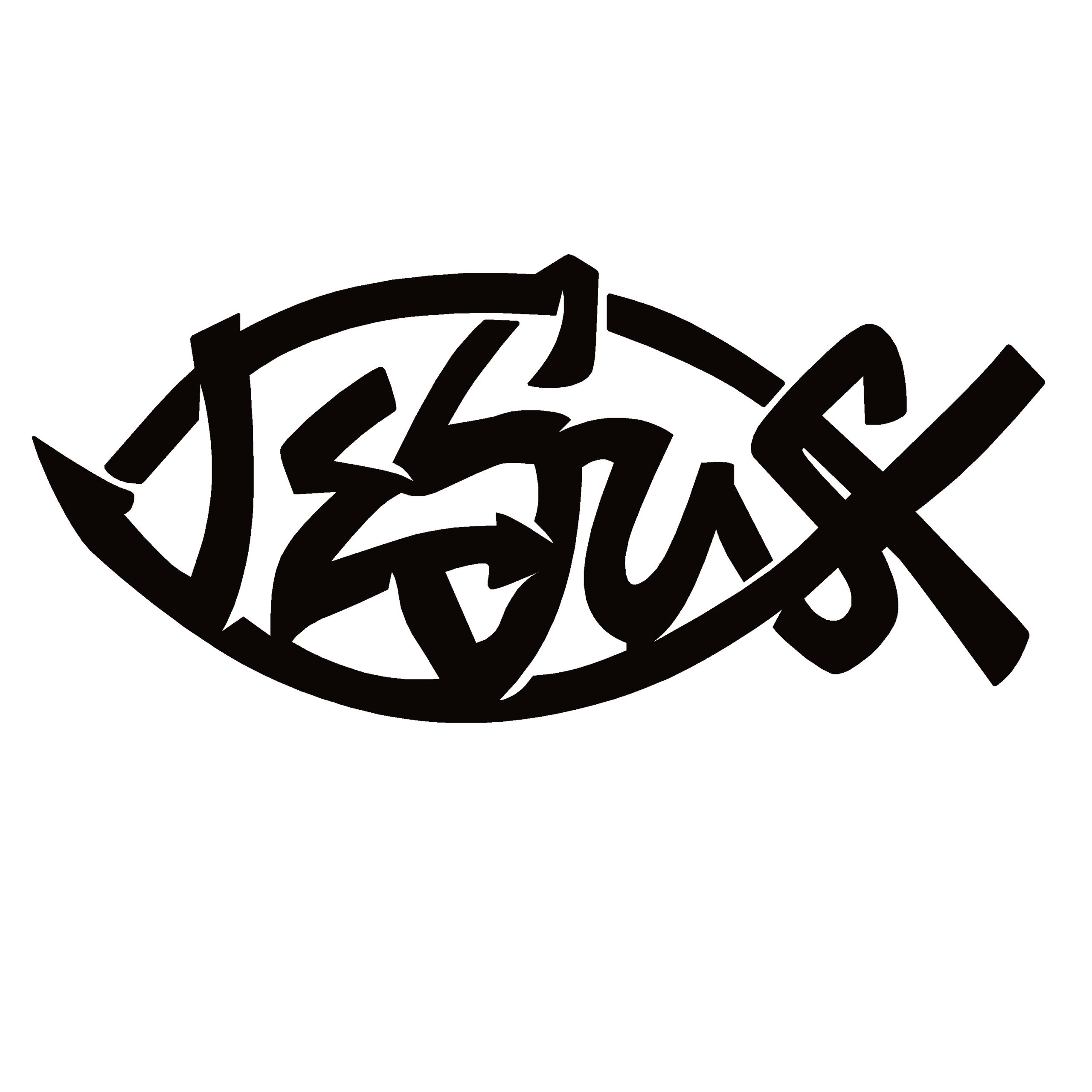 Jesus Fish Decal Jesus Decal Window Sticker 