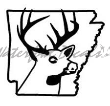 Deer State Arkansas Deer Hunting Car Truck Window or Bumper Vinyl Graphic Decal Sticker