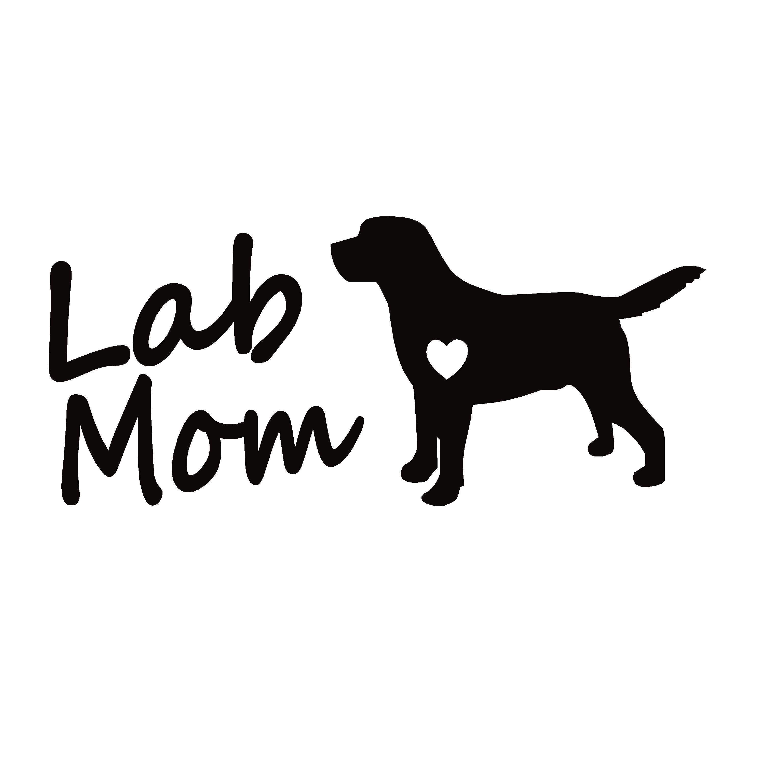 Lab Mom Labrador Retriever Decal - Labrador Retriever Mom Sticker