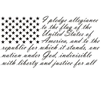 Pledge of Allegiance Flag Decal Sticker - 7281