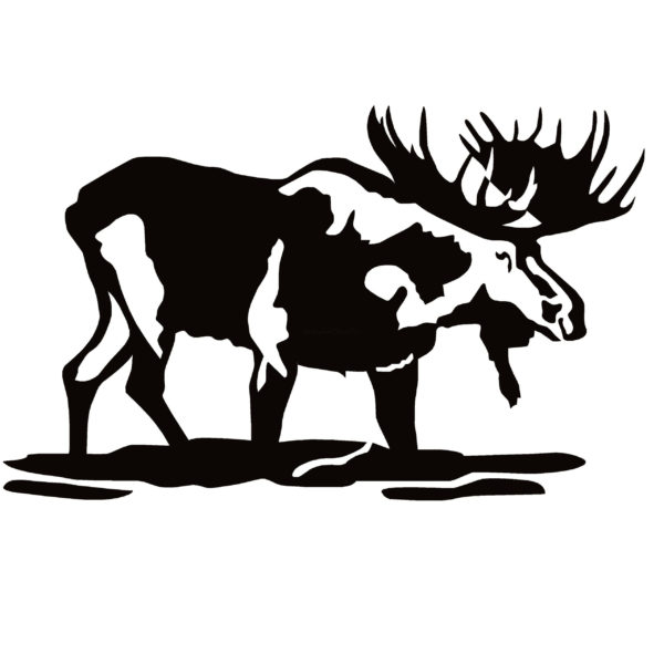 Bull Moose Walking Hunting Decal