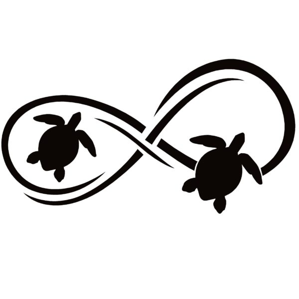 Turtle Lovers Infinity Decal - Turtle Lovers Infinity Sticker - 7116