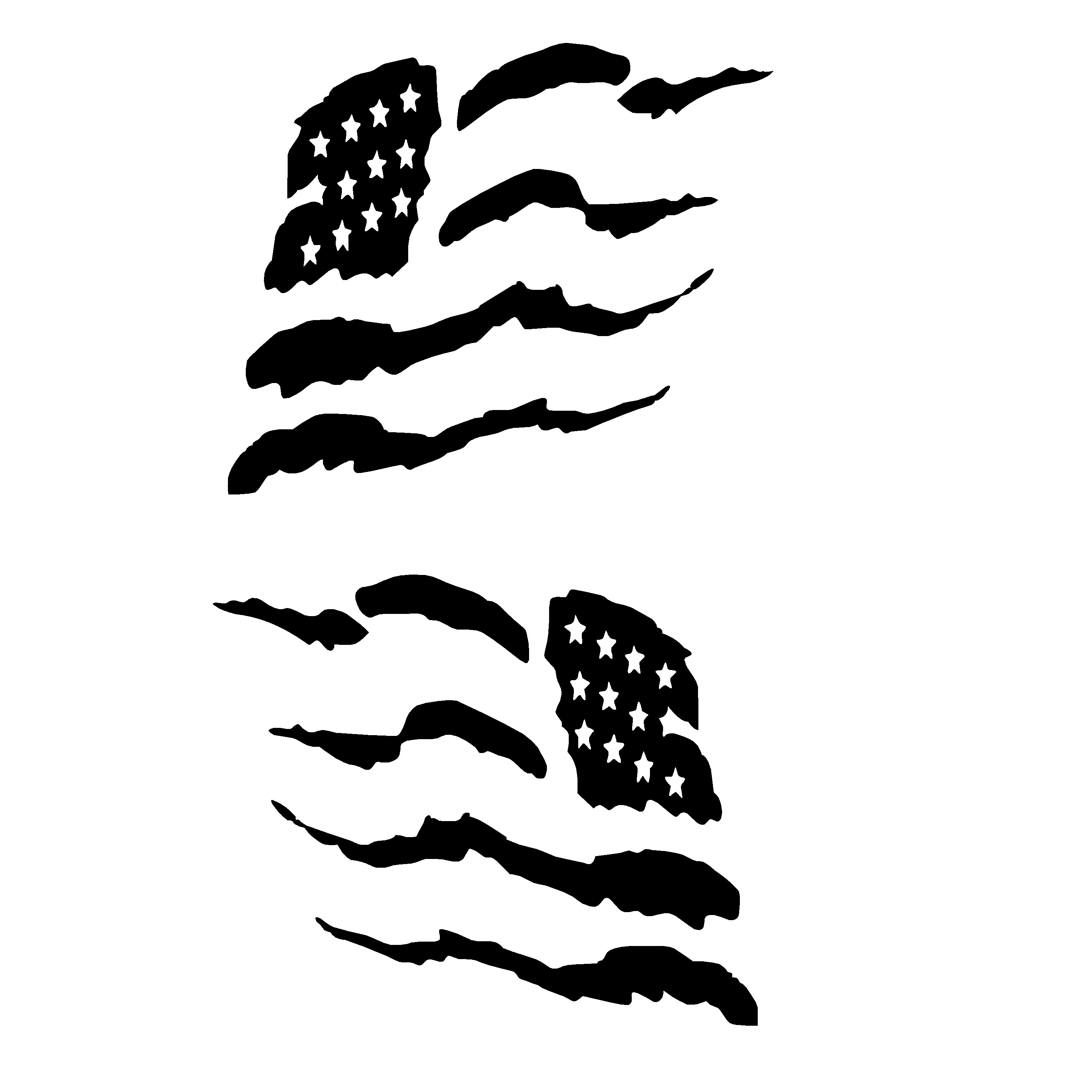 Flag Window Decal Pair Reversed - Pledge of Allegiance Flag Sticker