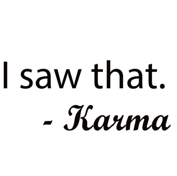 I saw that... Karma Window Decal - I saw that... Karma Window Sticker