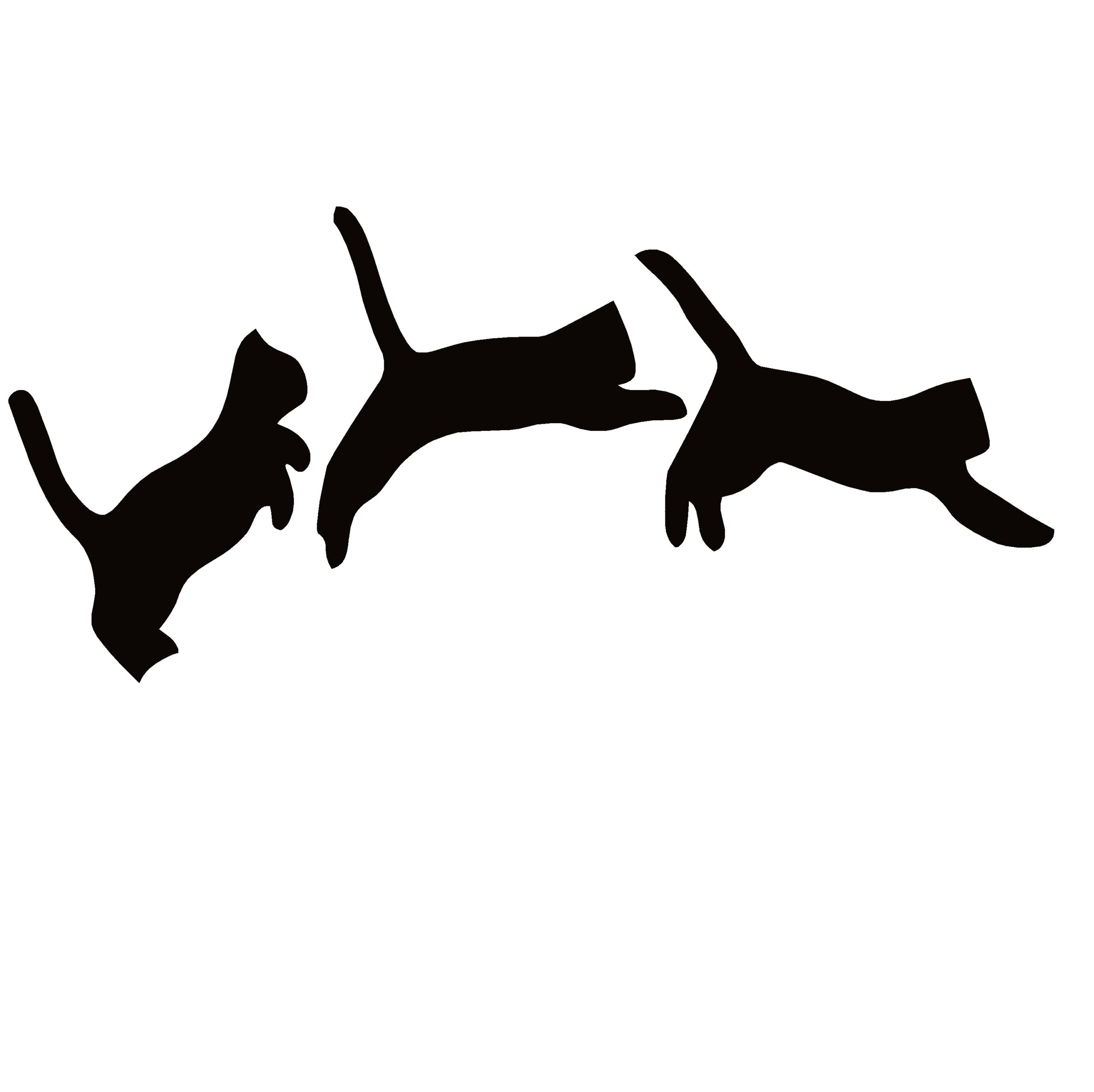 Jumping Cat Vinyl Sticker