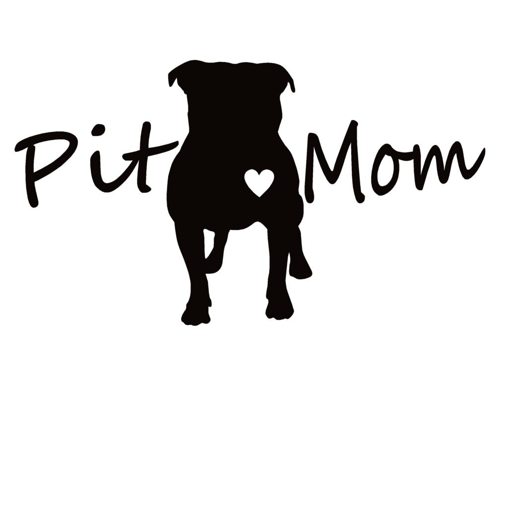 Pit Mom Pitbull Dog Heartbeat Decal Sticker - 7167
