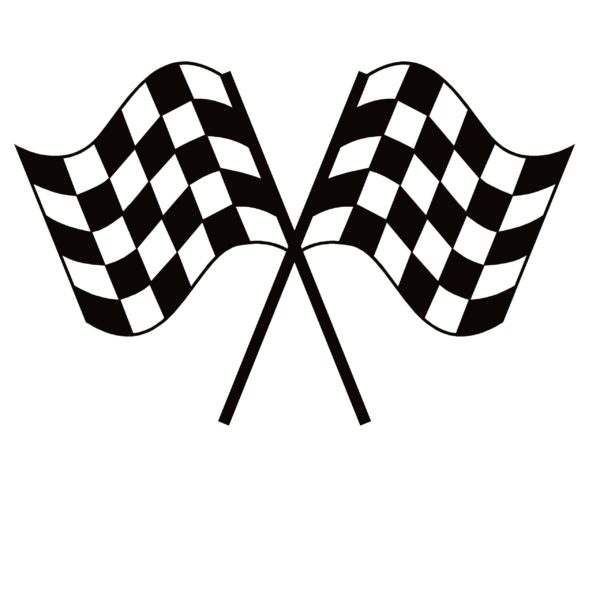 Racing Checker Flags Decal - Racing Checker Flags Sticker - 7170