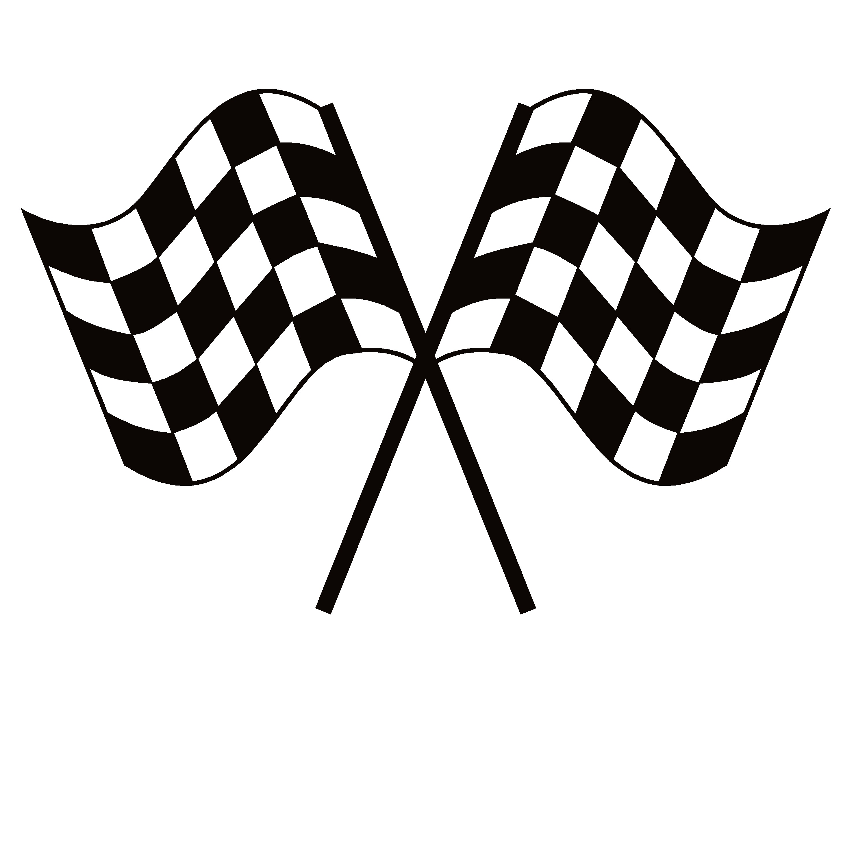 download race black and white flag