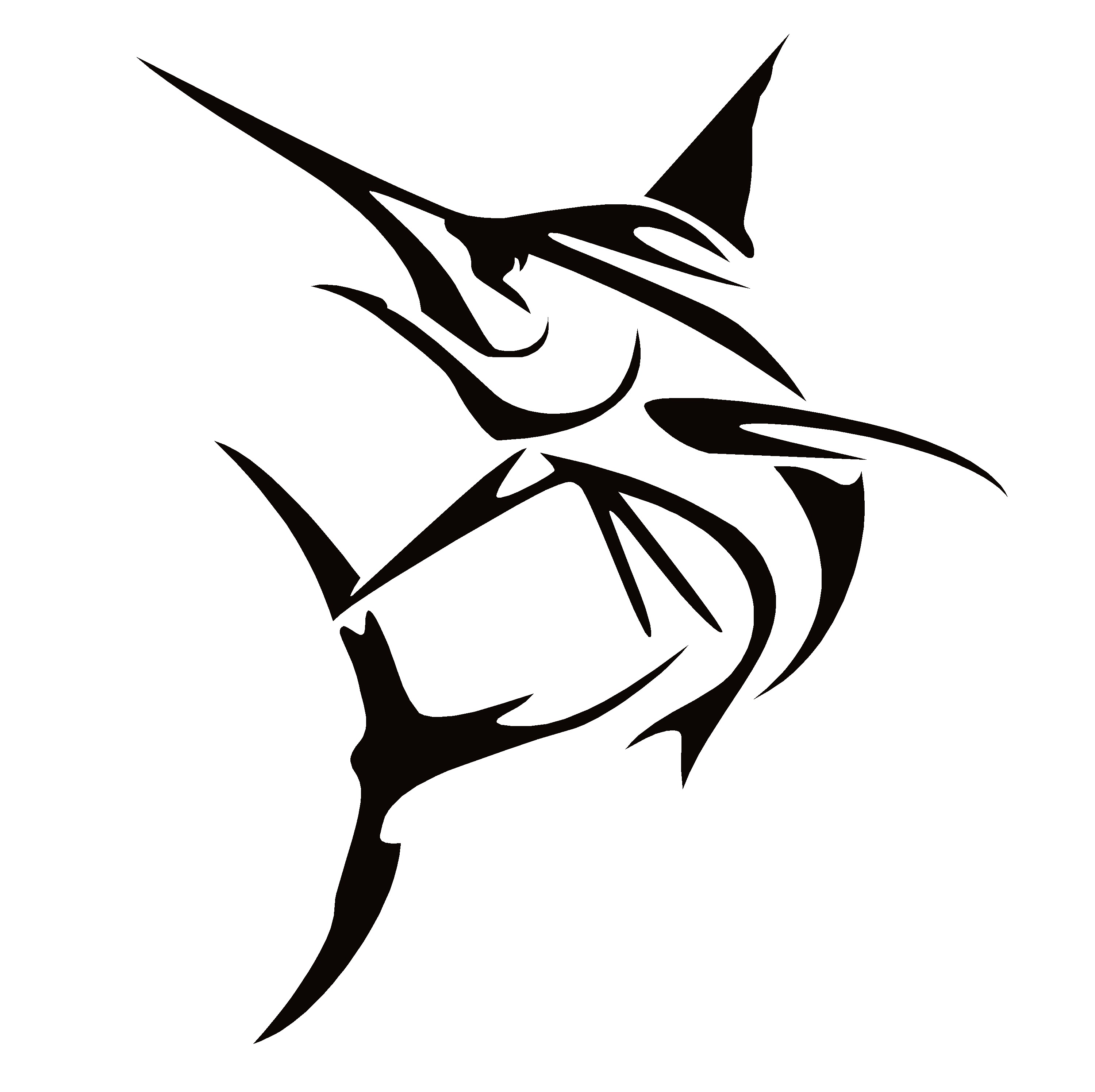 Marlin Big Fish Window Decal - Marlin Big Fish Window Sticker