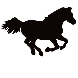 Western Running Horse Window Decal - Western Running Horse Window Sticker - 7306