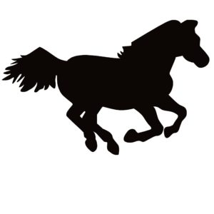 Western Running Horse Window Decal - Western Running Horse Window Sticker - 7306