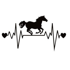 Heartbeat Lifeline Decal- Horse, HorseHeartbeat Lifeline Sticker