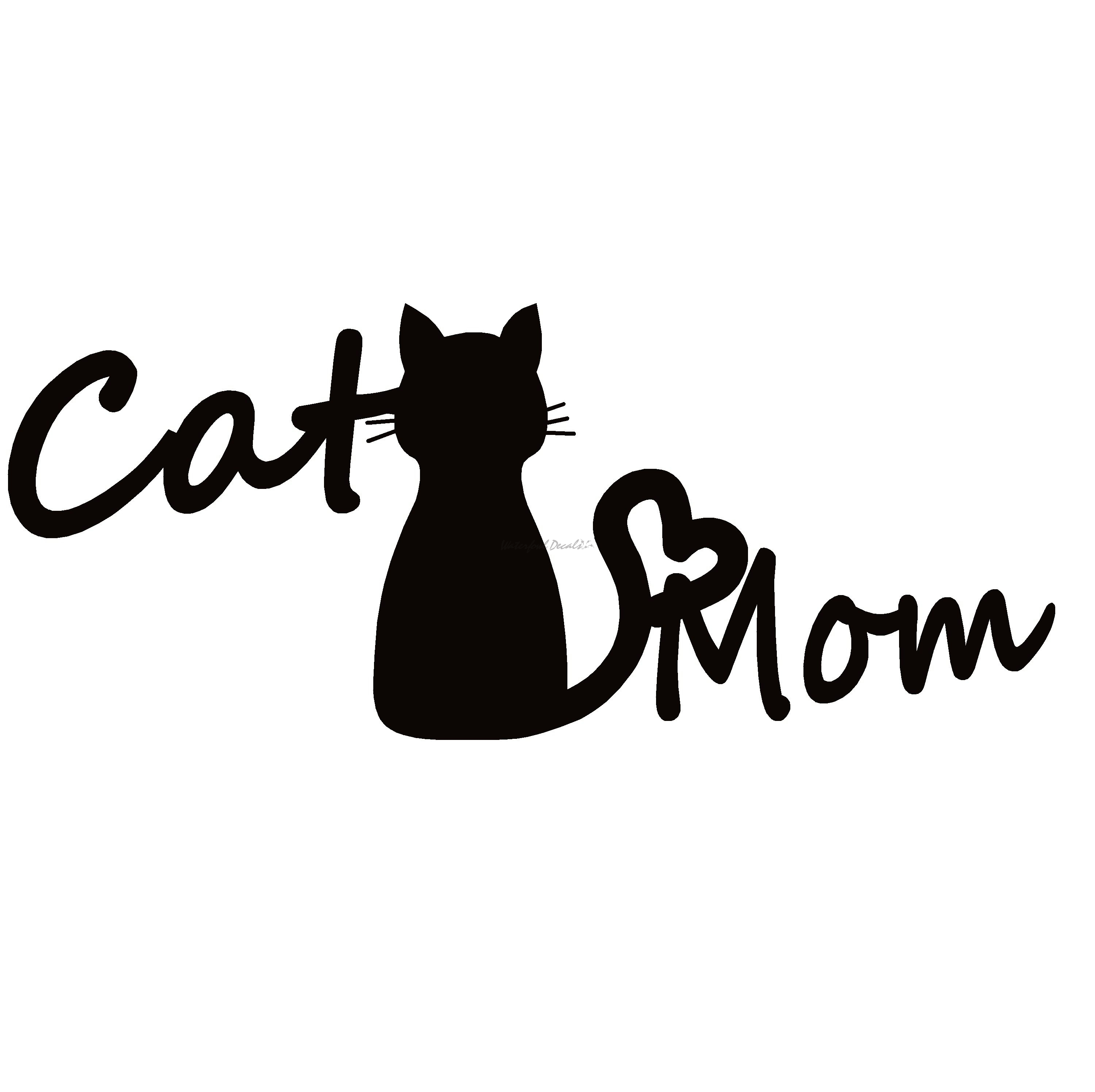 Cat Mom Love Window Decal - Cat Mom Love Window Sticker - 7314