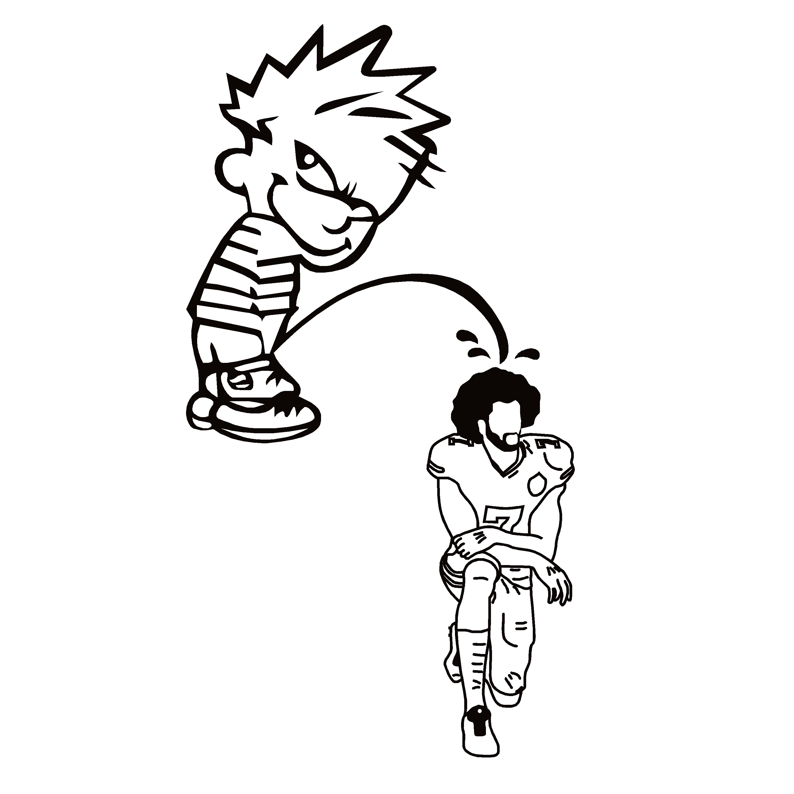 Calvin hobbs peeing sports pics