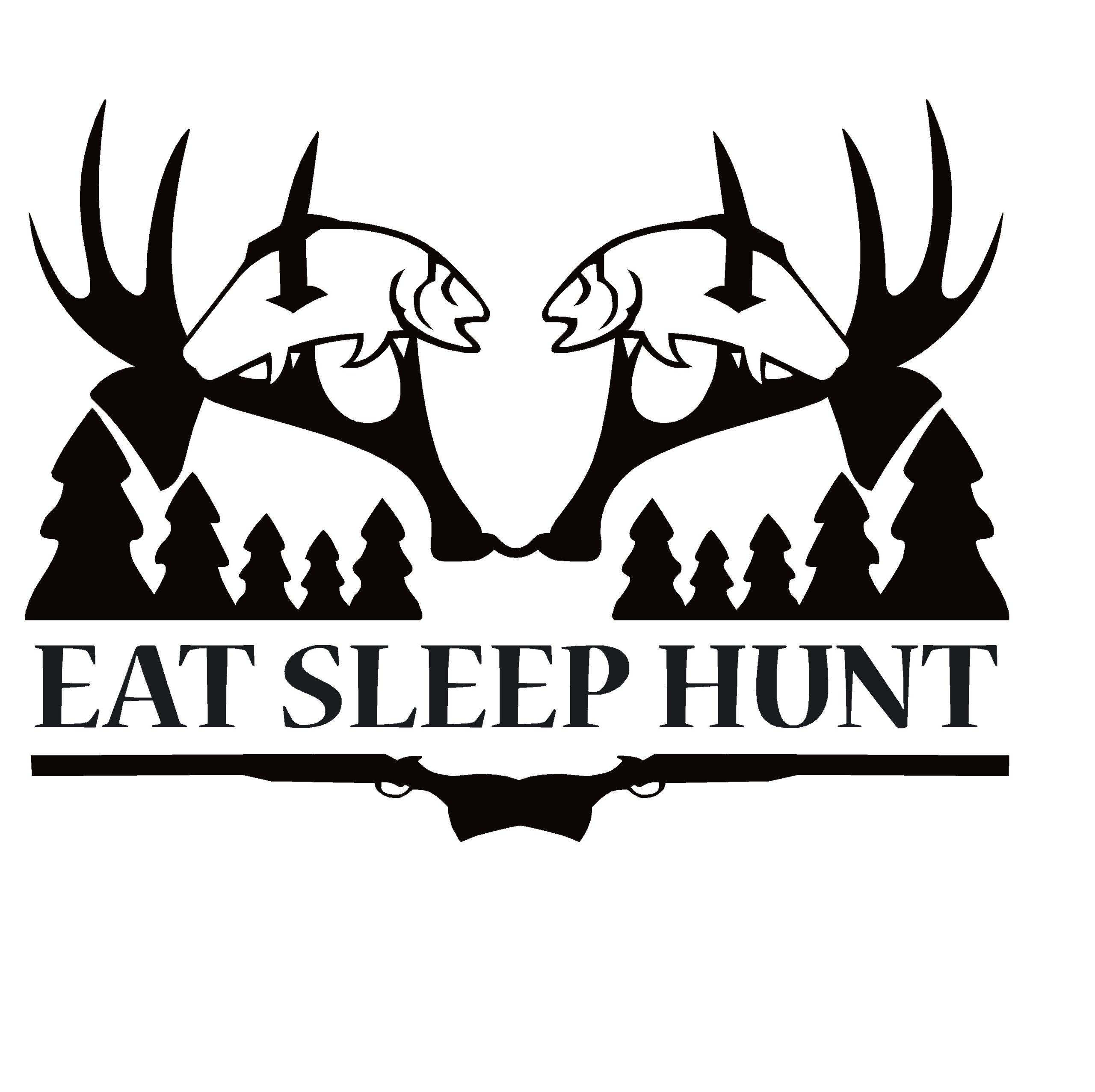 EAT SLEEP HUNT Hunting Decal - EAT SLEEP HUNT Fishing Hunt Sticker - 7123