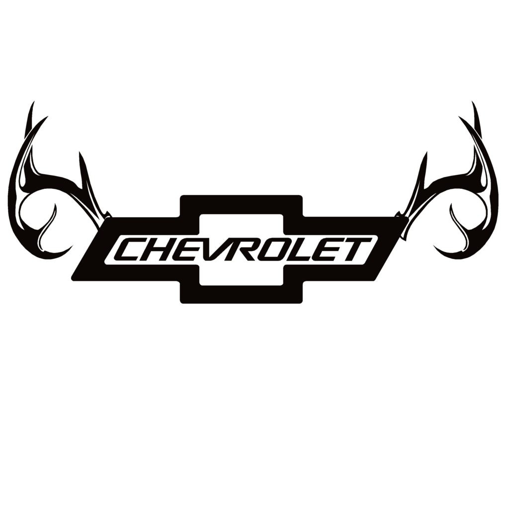 Chevy Deer Horns Decal - Chevy Deer Horns Hunting Sticker - 7215