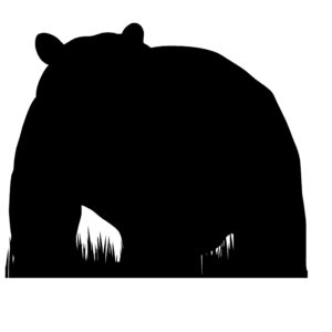 Brown / Black Bear Hunt Decal - Black