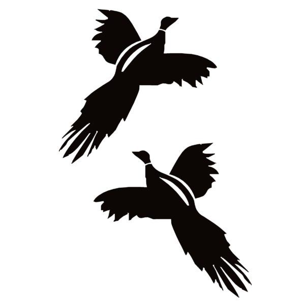 Two Pheasants Flying Window Decal