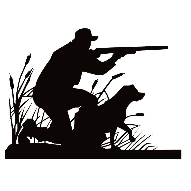 Hunter with Dog Window Decal- Hunter with Dog Window Sticker - 7216