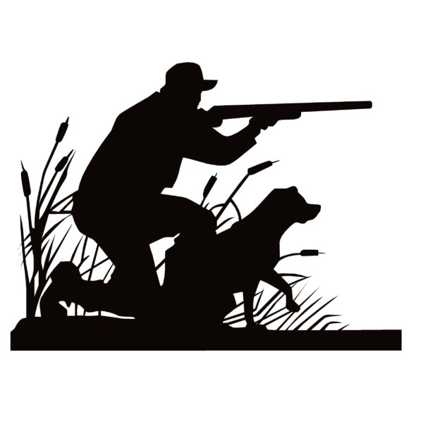 Hunter with Dog Window Decal