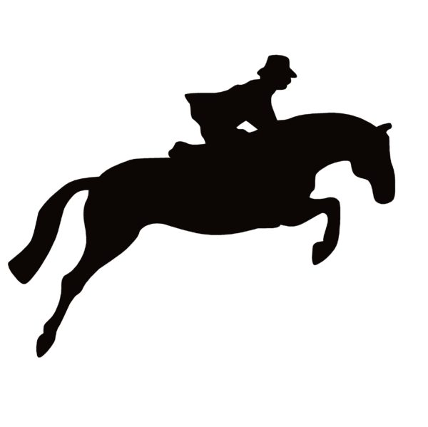 Jumping Horse and Rider Window Decal