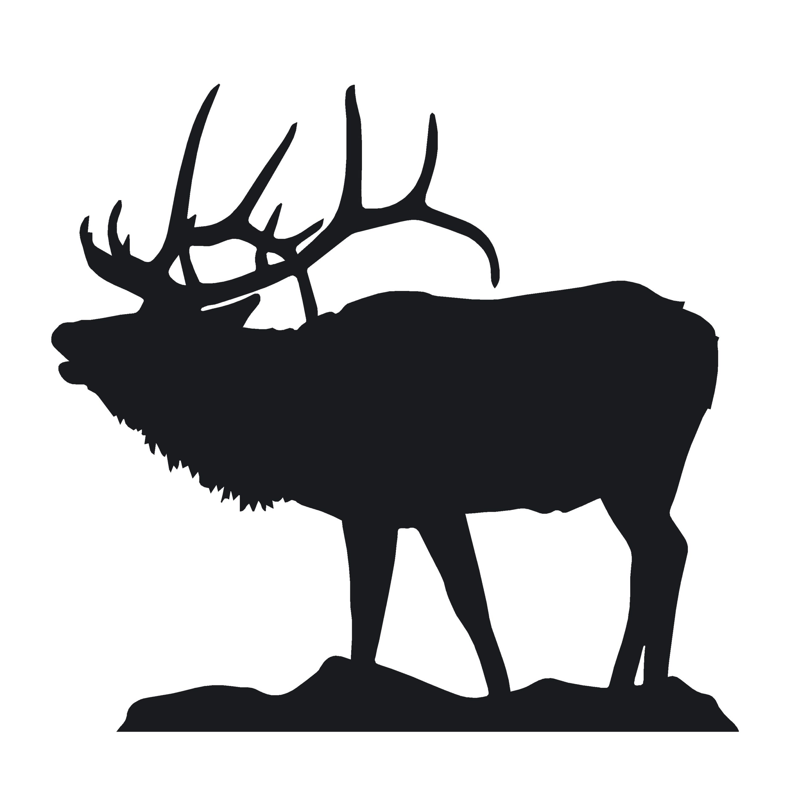 Bull Elk Calling Bugle Decal