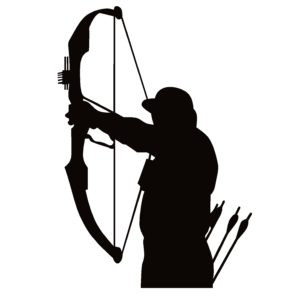 Archery Bow Hunter Shooting Decal