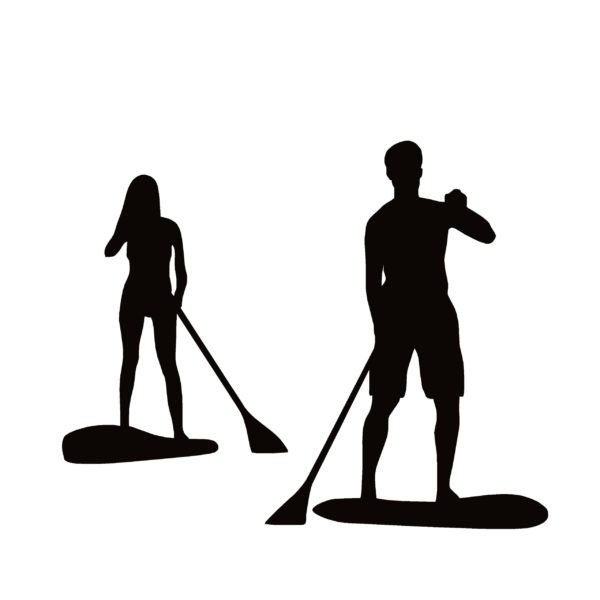 Paddle Board Guy and Girl Decal - Paddle Board Guy and Girl Sticker - 7491