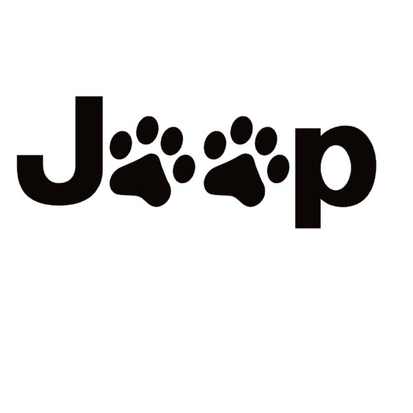 Dog Paw Window Decal -Jeep Life / Dog Paw Window Sticker - 7497