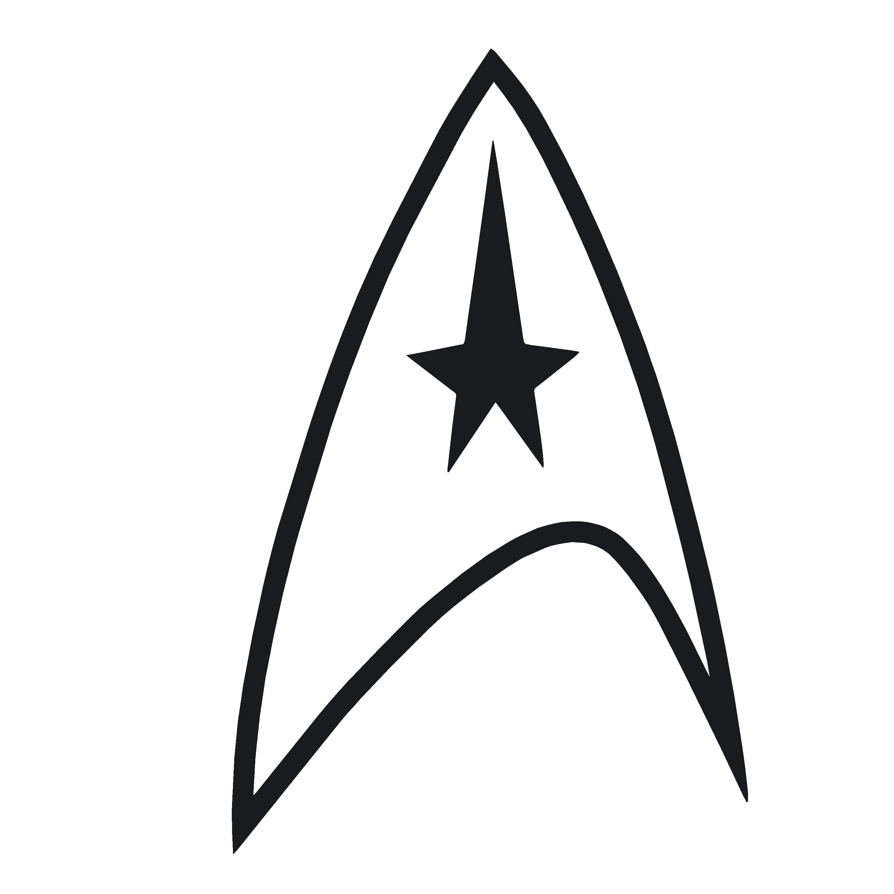 star trek logo drawing