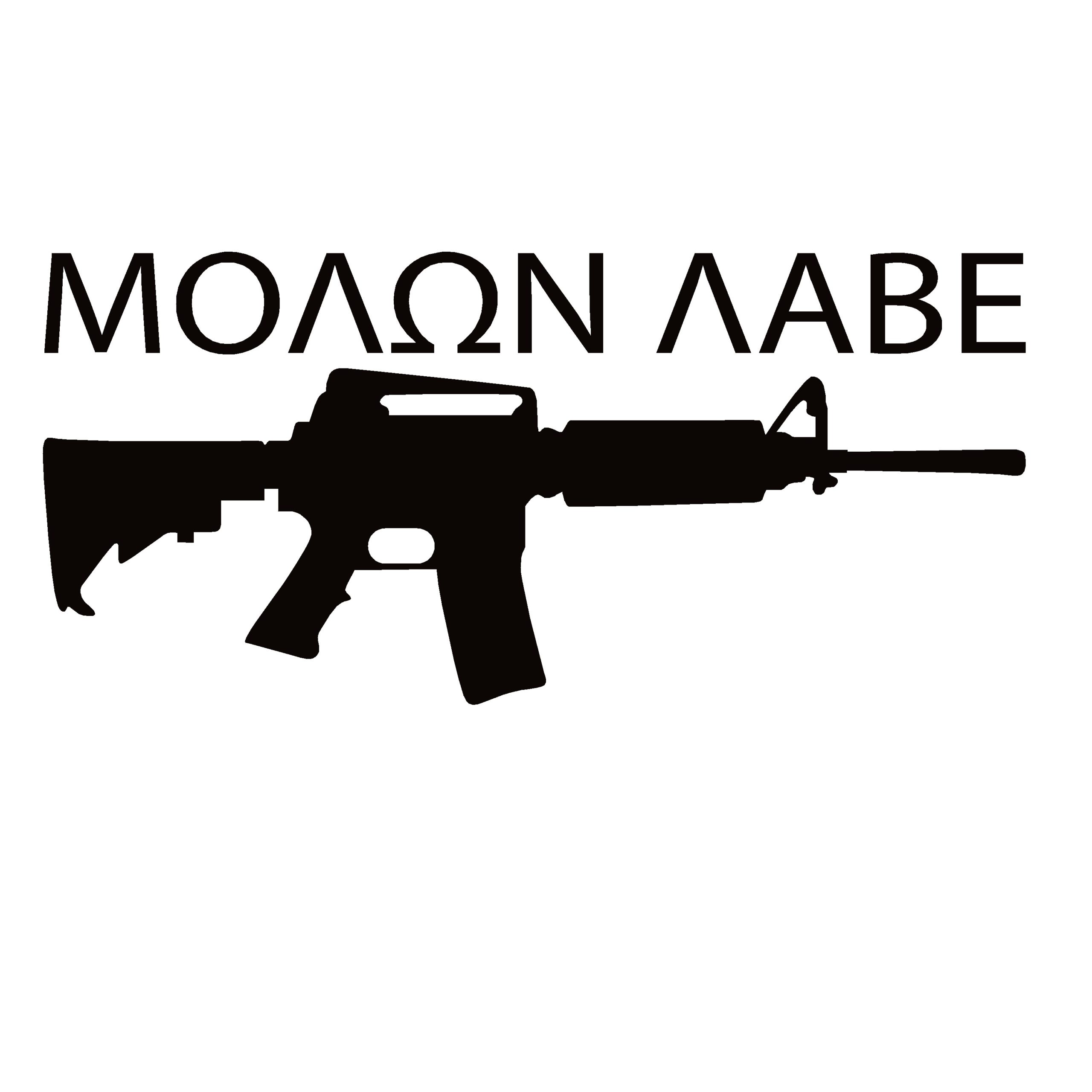 MOLON LABE Metal License Plate NRA Decal Pro Gun 2nd Amendment Spartan 9mm AR15 